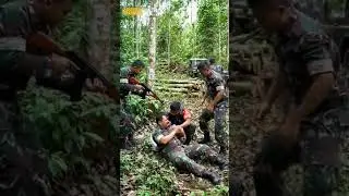Indonesian Army Brothers | Jungle Firing Emotional Scene🧑&zwj;✈️🪖🌲 #army #shortvideo #indonesia