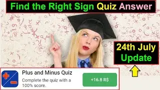Find the right sign Quiz Answers | +16.8 Robux | Videoquizstar