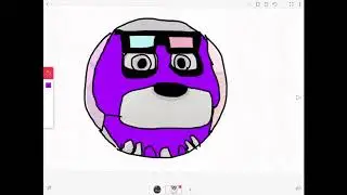 Video of the purple pig drawing Bonnie the bunny