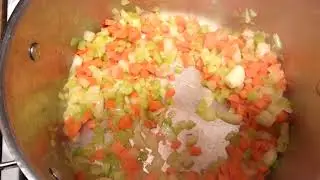 Cooking the trinity (soup base)