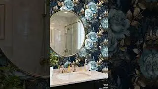 Navy Blue and Gold Floral Wallpaper Peel and Stick Vintage Moody Luxury Floral Contact Paper