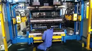 Huayi rubber track vulcanizing press machine for agricature track belt making