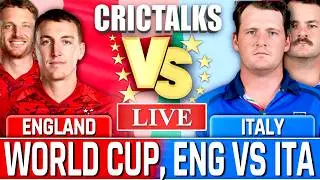 🔴 Live: ENG vs ITA, World Cup, Cricket Live Score Commentary, Live Match Today, 2nd Innings