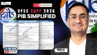 15 January 2026 I Daily Dispatch | Current Affairs for CAPF | HeMantra CAPF by Hemant Sir