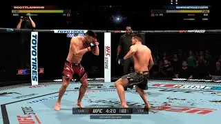 EA SPORTS UFC 5 Yan war headkick combo taunt KO