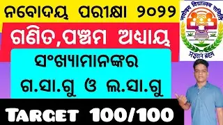 LCM & HCF Concepts & Questions in Odia / Navodaya Entrance Mathematics