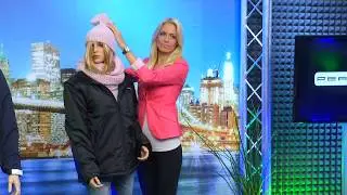 PEARL urban XXL-Loop-Schal aus hellgr&uuml;nem Grobstrick