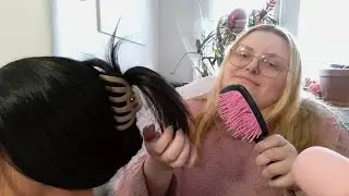 ASMR Girl in Class Plays With Your Hair (hair brushing, massage, tapping, hair play, roleplay)