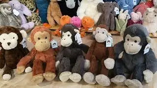 Jellycat Monkey, Gorilla and Chimpanzee