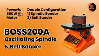 Buy VOLTZ VZ-BOSS200A 500W Oscillating Spindle & Belt Sander | Rotatable Bench Tool