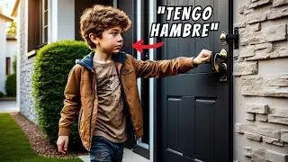 NIÑO HAMBRIENTO LLAMA A LA PUERTA DE LA MANSIÓN, SIN SABER QUE EL MILLONARIO LLORABA POR SU HIJO...