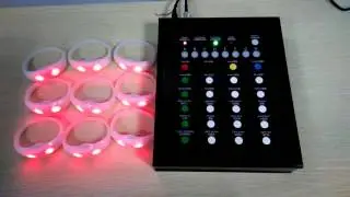 Remote controlled led wristbands with 8 group flashing