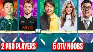 2 Pros vs 5 Noobs on new Abyss map! duo NRG Demon1 + EG Derrek against Toast & others...