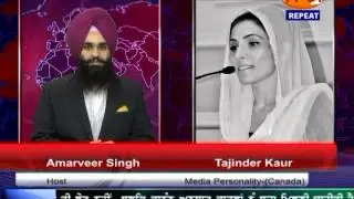 TV84 News 3/31/2015 Part.2 Interview with Tajinder Kaur (Media Personality) on Protests against Modi