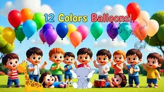 Color color Balloons 🎈 | Kids Voice Tamil Rhymes Learn 12 Colors | Tamil Kids Cartoon 