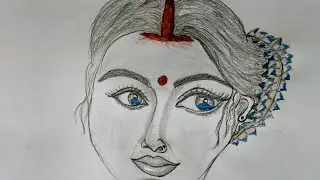 How to draw beautiful women Indian culture #ruchikaartcreation #drawing #art #viralvideo #drawlove