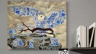 Where Fragility Learns to Fly. Original Art by Bissi. 24 &times; 20 &times; 1.5 in, acrylic on canvas.
