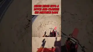 Biker Rides Into A Ditch And Crashes His Dirtbike Bad! | @chapito5.3 on IG #motorcycle #crash #biker