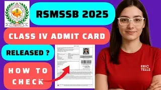 rsmssb class 4 admit card 2025 | rsmssb class iv hall ticket 2025