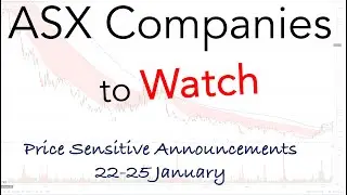 ASX Companies to Watch | Price Sensitive Anns (January 22-25)