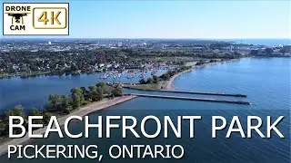 🏖️ Exploring Pickering, Ontario: Stunning 4K Drone Video of Beachfront Park! 🌊