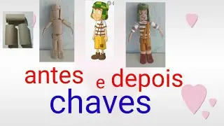 boneco feito com rolo de papel higienico chaves