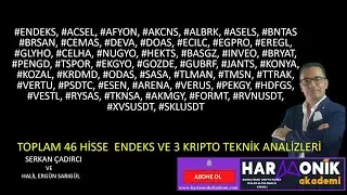 TOPLAM 46 HİSSE  ENDEKS VE 3 KRIPTO TEKNİK ANALİZLERİ #ENDEKS #ACSEL #AFYON #AKCNS #ALBRK #ASELS#