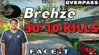 CSGO POV Evil Geniuses Brehze (30-10) Overpass 𝙒𝙞𝙣 (16-4) / Faceit 12.12.2022