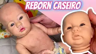 BEBÊ REBORN CASEIRO FICOU PRONTO! ANTES E DEPOIS DO BEBÊ REBORN FEITO EM CASA! PAPAI REBORN