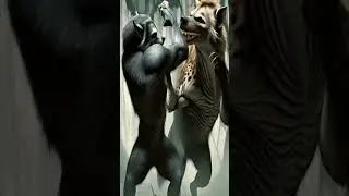 werewolf vs hyena monster, who will win? #shorts #epicbattle #video #ai #monster