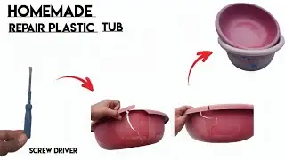 How To Repair Plastic Tub. plastic tab ko kese Karen Ghar per repair.💯 #repair_plastic_tub #tub
