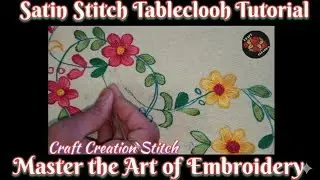 Very Unique N Very Beautiful 😍 Table Cloth Embroidery Design Used By Different Colours Resham Thred 