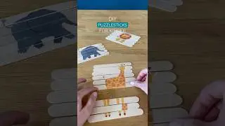 DIY Puzzlesticks #shorts #kindergarten #kinder #kita #f&uuml;rkinder #kidslearning #forkids #basteln #diy