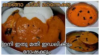 ഇഡലി ദോശ പാത്രം കാലിയാവുന്ന വഴി അറിയില്ല👌Chutney Recipe in malayalam 