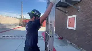1 person high shoulder carry to a beam raise (24ft extension ladder)