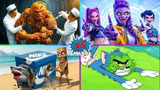BRAINROT VS KPOP DEKON HUNTERS VS TOM AND JERRY - Coffin Dance Song (Tiles Hop Challenge)