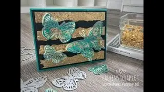 Using Gilded Leafing to Make an Eye-Catching Butterfly Bouquet Background