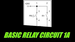 Basic Relay Circuit using FLUIDSIM