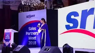 Anchor Abhilasha Hosting for Srijan Reality Award Ceremony