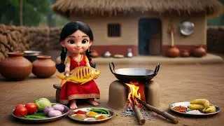 Miniature Doll Fish Cooking ASMR 🐟🍳 | Tiny Indian Village Kitchen Story | Satisfying 3D Doll Video