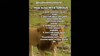 This is how you are more mysterious #mysterious #selfimprovement #adviceformen #glowuptipsforyou