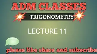 trigonometry | lecture12| one day exams + class 10th
