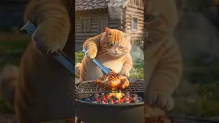 Funny Orange Cat Hunting Chicken - AI Video 2024 🎬 #shorts #shortvideo