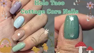 Polish Along! Holo Taco Cottage Core Skittle Mani | Spring Muted Cremes | #nails #holotaco