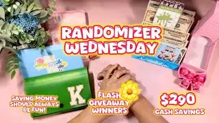 🌺🎲 Randomizer Wednesday w/ 36 Mini Savings Challenges 🎲🌺 $290 Cash Stuffing 🌼 Flash Giveaway Winner