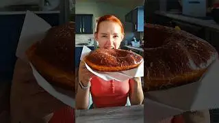 Giant donut in Texas 🔥 #lifeinusa #redheadinamerica #donuts