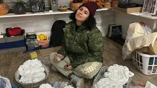 How to ice dye and screen print a 3 color gradient hoodie for beginners from start to finish.