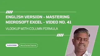 English Version &ndash; Video #41 - Mastering Excel: The Ultimate Guide | VLOOKUP with COLUMN