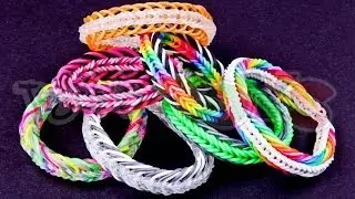Super 7 Seven Link Fishtail &mdash; лёгкий урок по плетению браслета Rainbow Loom и Monster Tail