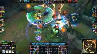 Curse Academy Crazy Teamfight Initiation - CA vs FSN Game 4 (NA LCS Expansion)